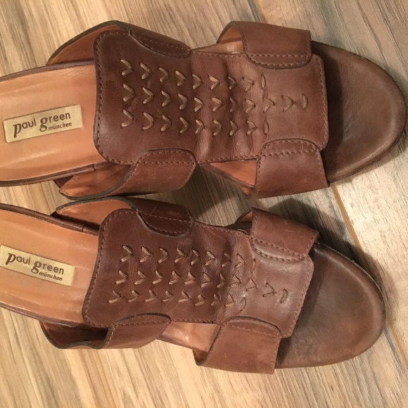 Paul Green Munchen Heeled Leather Sandals.  Size 4 - Picture 6 of 7